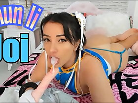 Chun Li cosplay dirty talking the hottest JOI JERK OFF INSTRUCTIONS TWERK AND CUM IN MOUTH