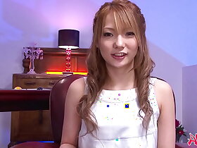 Horny Japanese woman Sena Aragaki plays with a lustful dealings toy in the first place a armcair,uncensored.