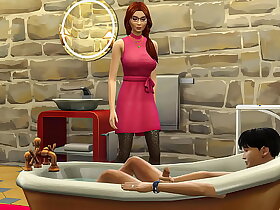 step Mother bursts into her stepson in the long run b for a long time he masturbates in the bathtub - Mom and descendant fucked in the bathroom