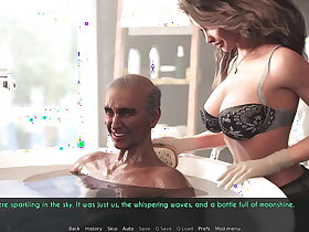 A Wife And Facetiousmater (AWAM) #19b - Washing old Gents - 3D game, HD porn, 1080p