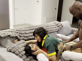 BBC We have a threesome with the black referee from the soccer game- Yasmina Khan- Aaliyah Yasin